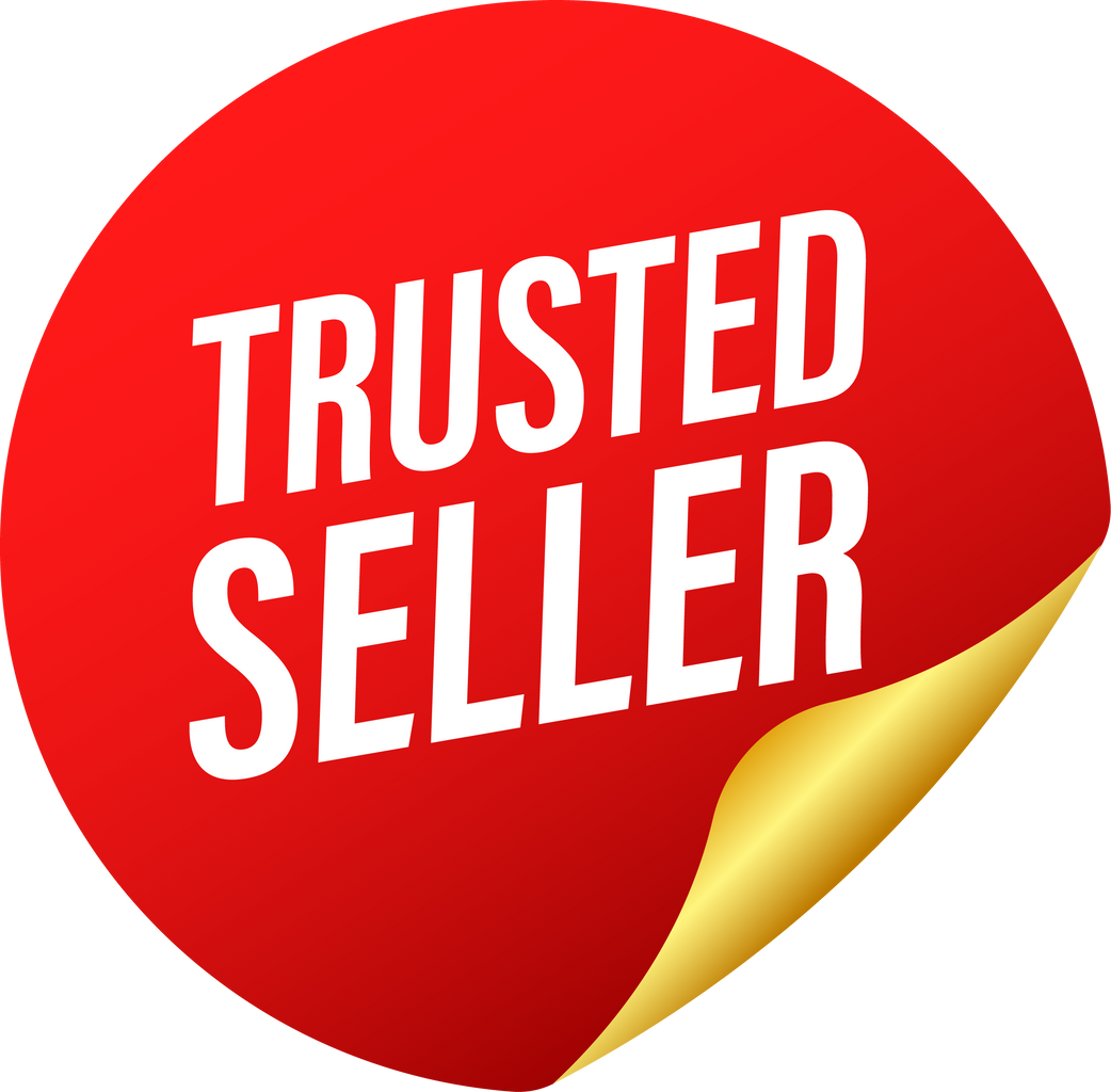 Trusted seller label. Marketplace is trustworthy. Vector stock illustration.